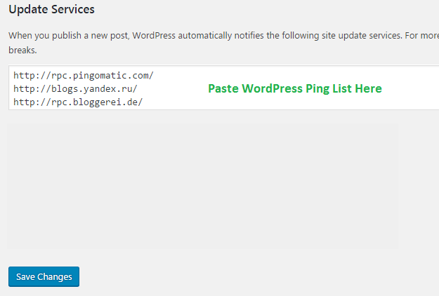 WordPress Ping List 