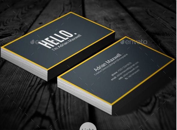 minimal simple business card