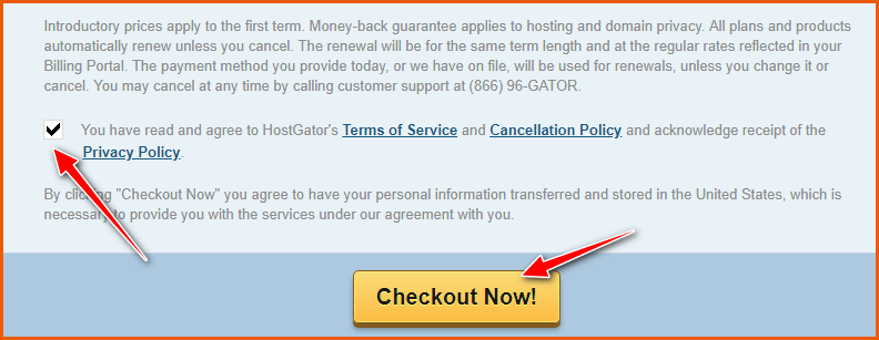 HostGator Hosting Checkout 